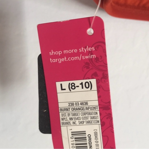 Xhilaration Burnt Orange Bralette Bikini Top Size L NWT - Picture 13 of 14